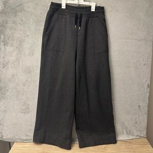 JoyLab Wide Leg Drawstring Sweatpants in Dark Gray- L